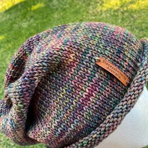 DIGITAL DOWNLOAD Slouchy Beanie Pattern knitted, slouchy beanie, easy knitted, beanie pattern, knitting pattern slouch beanie, beginner knit