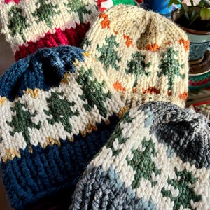 NEW! MULTIPLE COLORS! Luxury Handmade Winter Pine Knit Wool-Blend Beanie, Hat, Toque - So Unique!