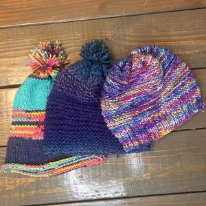 Hand knitted beanies perfect to keep your head warm